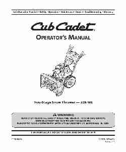 Cub Cadet Snow Blower 526 WE-page_pdf